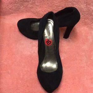 Zigisoho  black suede high heeled